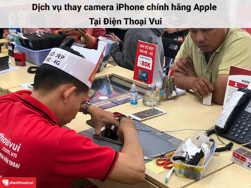 Dịch vụ thay camera iPhone X chính hãng Apple giá rẻ, chính hãng tại Điện Thoại Vui