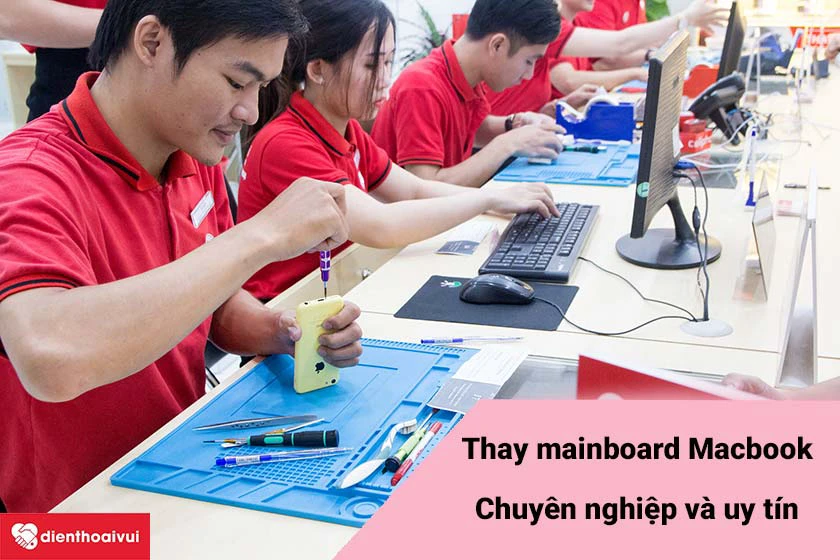 Thay mainboard h&atilde;ng MacBook Pro 2016 13 inch (4 TBT3) ch&iacute;nh h&atilde;ng tại Điện Thoại Vui