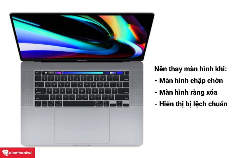 Đổi m&agrave;n h&igrave;nh ch&iacute;nh h&atilde;ng MacBook Pro 2020, 13 inch