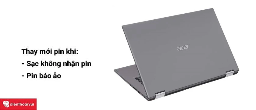 Dấu hiệu pin Acer Aspire 5517 bị chai v&agrave; cần thay mới