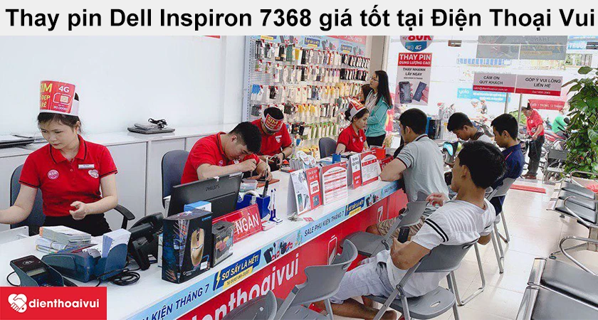 Dịch vụ thay pin laptop gi&aacute; tốt, uy t&iacute;n tại Điện Thoại Vui