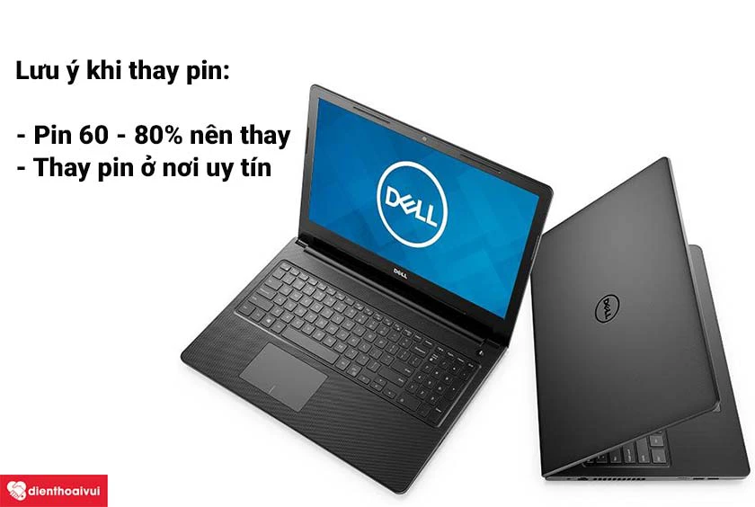 Lưu &yacute; khi hay pin laptop Dell mới