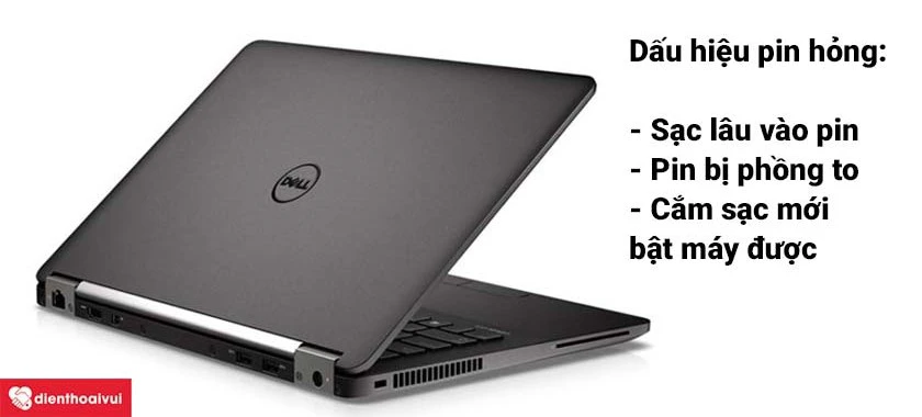 Dấu hiệu pin laptop bị chai
