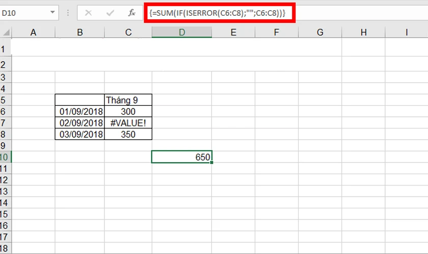 Cách xử lý, sửa lỗi công thức value trong excel