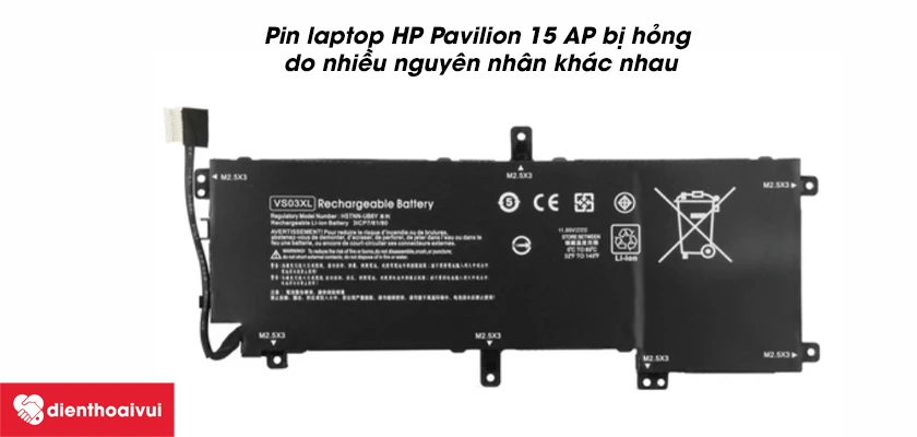 Thay pin laptop HP Pavilion 15 AP gi&aacute; rẻ, uy t&iacute;n tại TP.HCM v&agrave; H&agrave; Nội