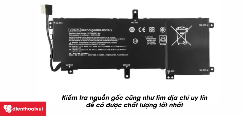 Lưu &yacute; khi thay pin laptop HP Pavilion 15 AP mới