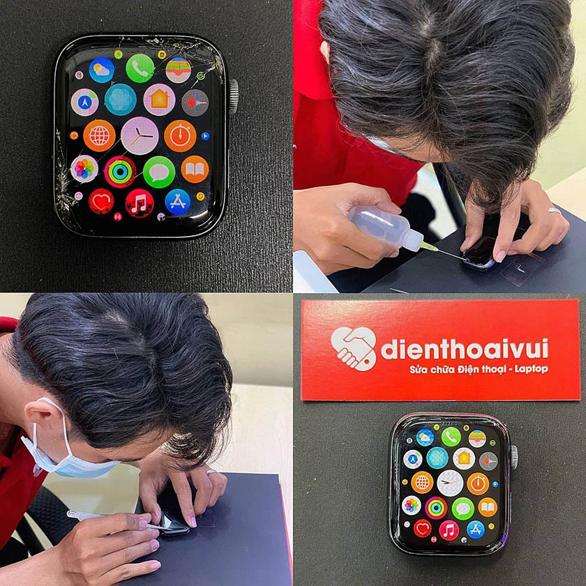 Dịch vụ thay &eacute;p k&iacute;nh Apple Watch uy t&iacute;n tại Điện Thoại Vui