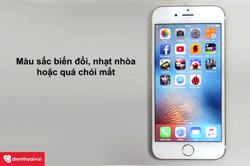 Biểu hiện cần thay m&agrave;n h&igrave;nh iPhone 6
