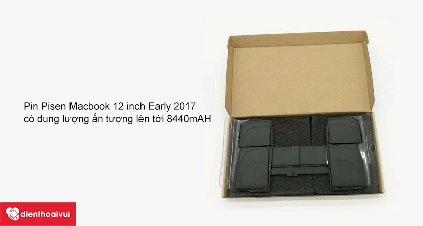 Pin Pisen Macbook 12 inch Early 2017 c&oacute; dung lượng bao nhi&ecirc;u?