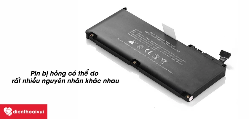 Thay pin Pisen Macbook Air 11 inch 2010 - A1370