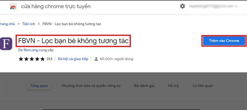 Cách lọc bạn bè không tương tác trên Facebook bằng FBVN