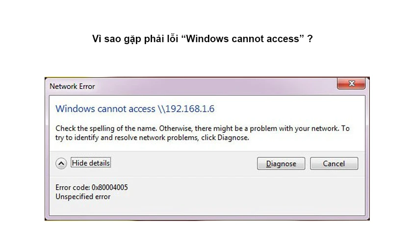V&igrave; sao gặp phải lỗi &ldquo;Windows cannot access&rdquo; ?