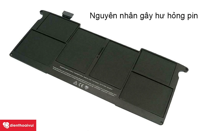Nguy&ecirc;n nh&acirc;n g&acirc;y hư hỏng pin Macbook