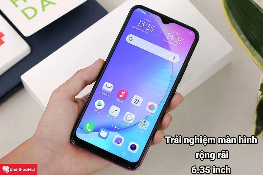 M&agrave;n h&igrave;nh Vivo Y17 6.35 inch, mở rộng khung h&igrave;nh mọi g&oacute;c