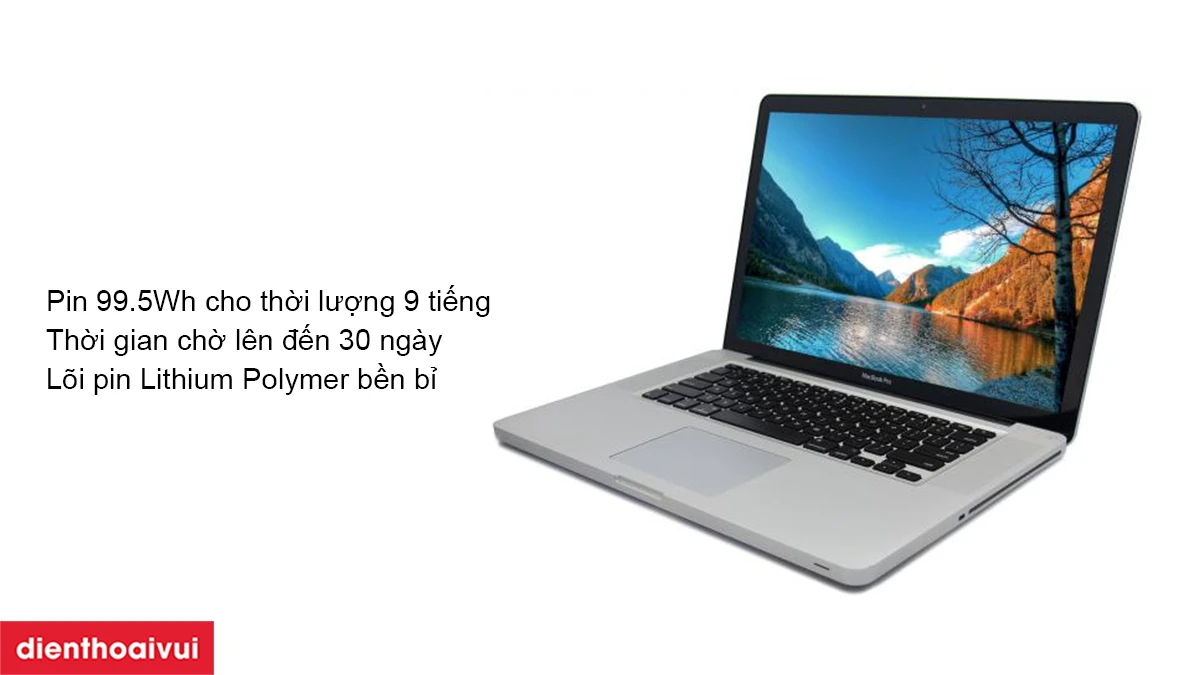 Pin MacBook Pro (15-inch, Mid 2015) &ndash; A1398 99.5Wh thời lượng 9 tiếng bền bỉ