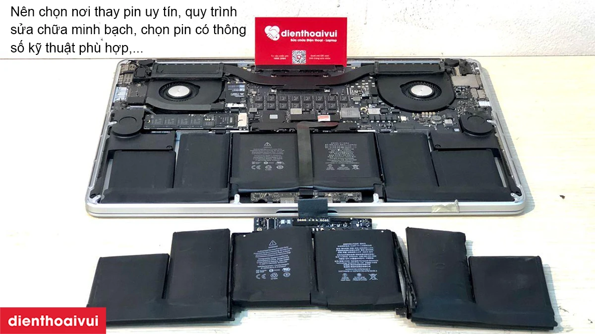 Lưu &yacute; khi thay pin Macbook mới