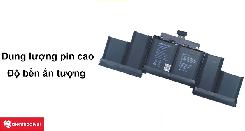 Thay pin Pisen Macbook Pro 15 inch 2017