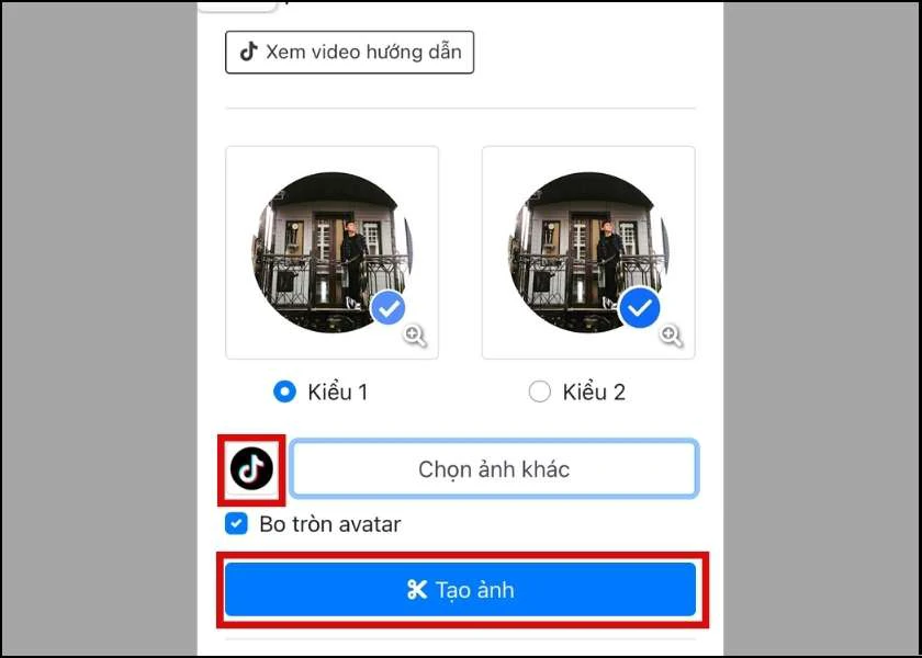 tạo t&iacute;ch xanh tik tok