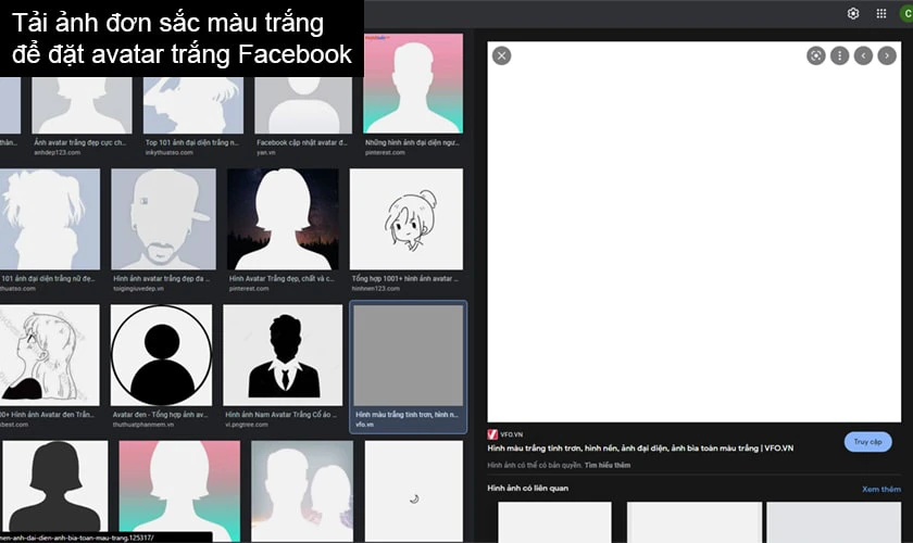 Tạo ảnh đại diện Facebook đen, trắng đơn giản