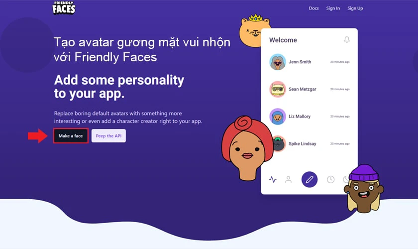 Tạo avatar Facebook đẹp bằng Friendly Faces