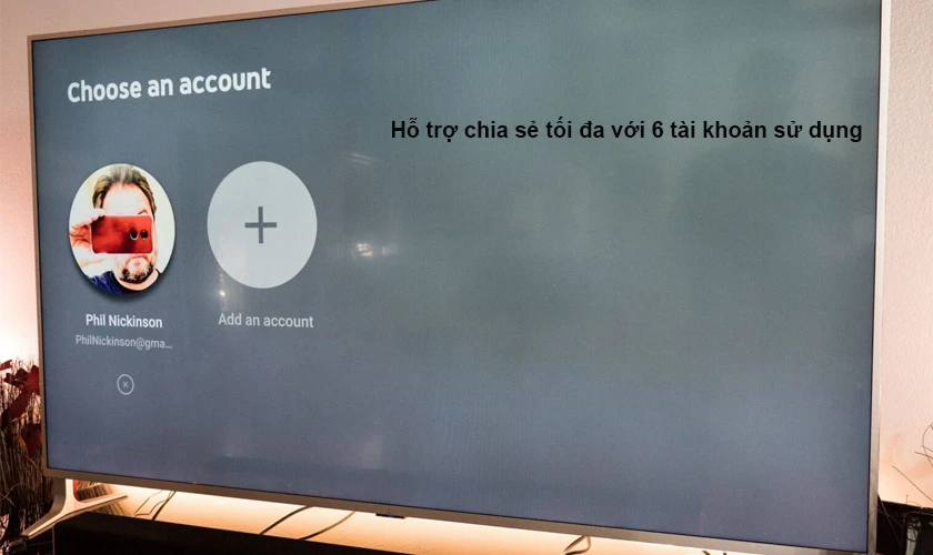 Hỗ trợ chia sẻ tối đa với 6 tài khoản sử dụng