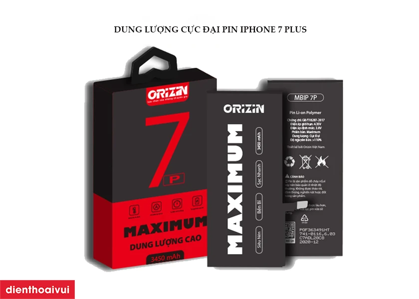 Thay Pin iPhone 7 Plus ch&iacute;nh h&atilde;ng Orizin