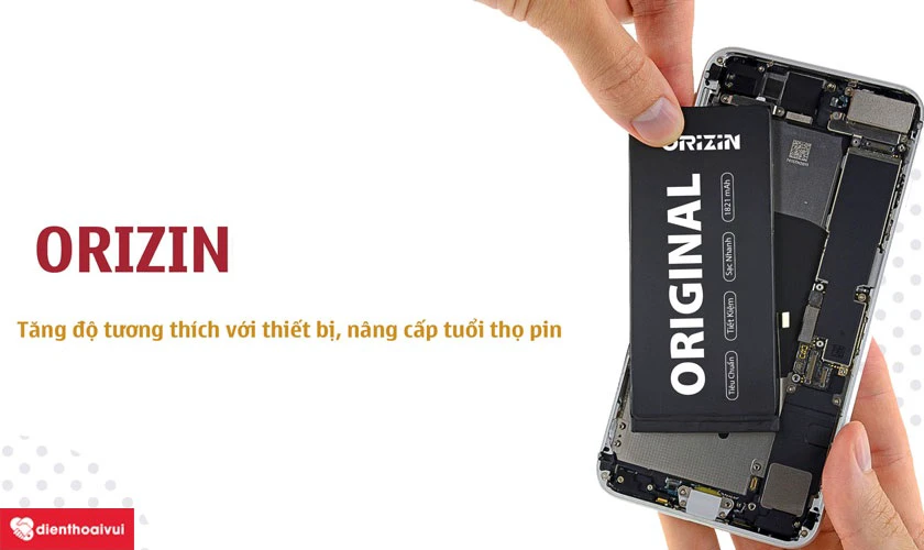 Thay iPhone 8 ch&iacute;nh h&atilde;ng Orizin dung lượng cực đại