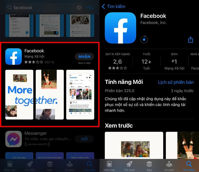 Hướng dẫn cách tải Facebook cho điện thoại iPhone