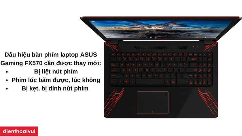 thay b&agrave;n ph&iacute;m laptop ASUS Gaming FX570