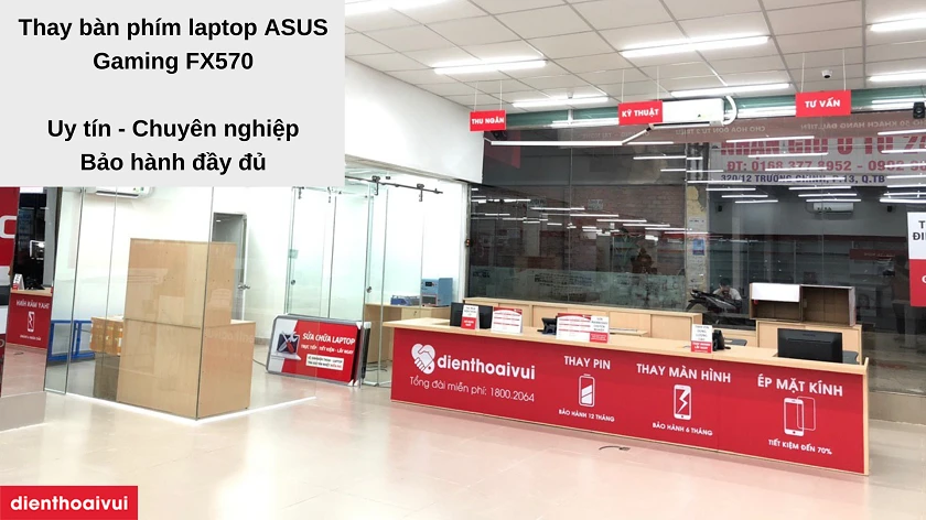 thay b&agrave;n ph&iacute;m laptop ASUS Gaming FX570