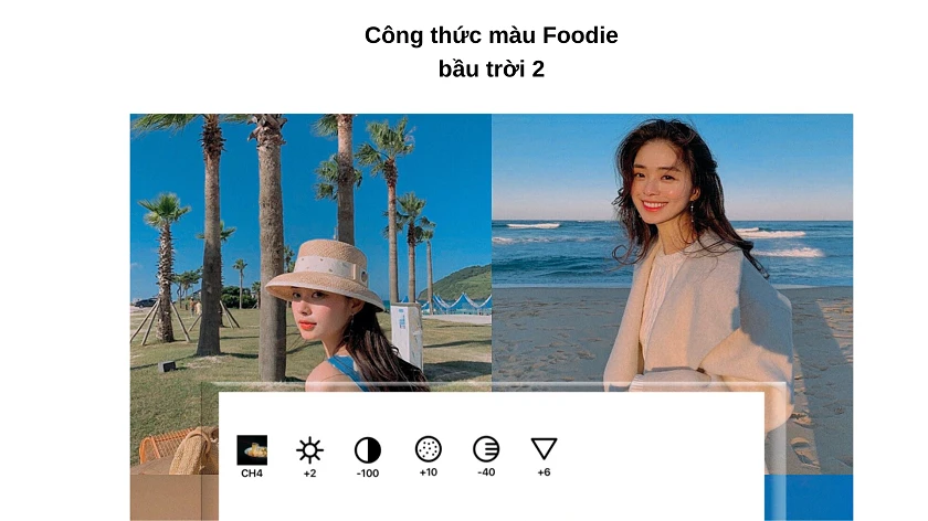 c&ocirc;ng thức chỉnh ảnh foodie bầu trời