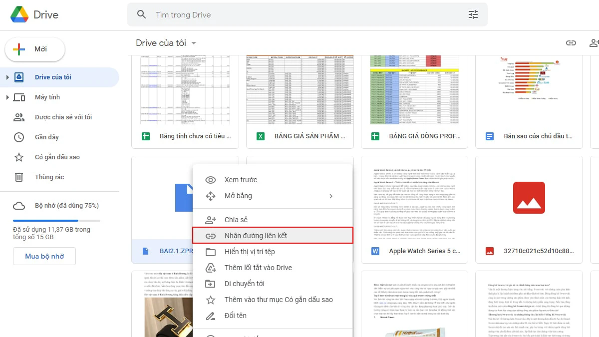 Hướng dẫn chia sẻ file trên google drive trên máy tính, laptop