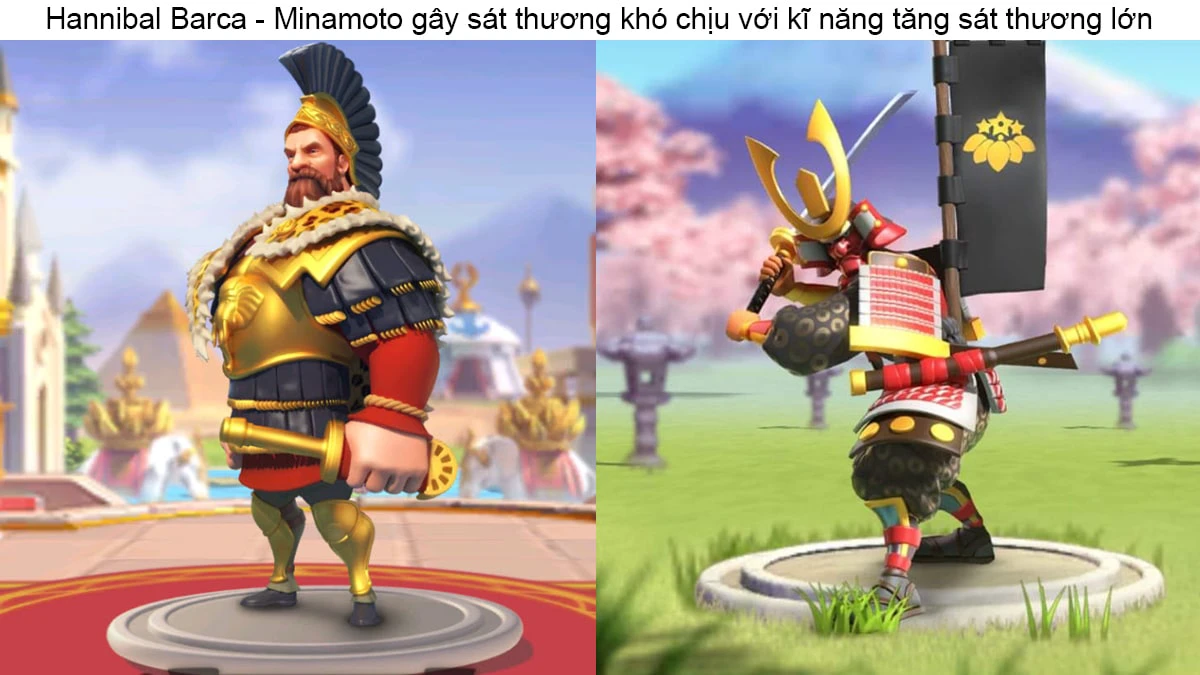 các cặp tướng mạnh trong rise of kingdom