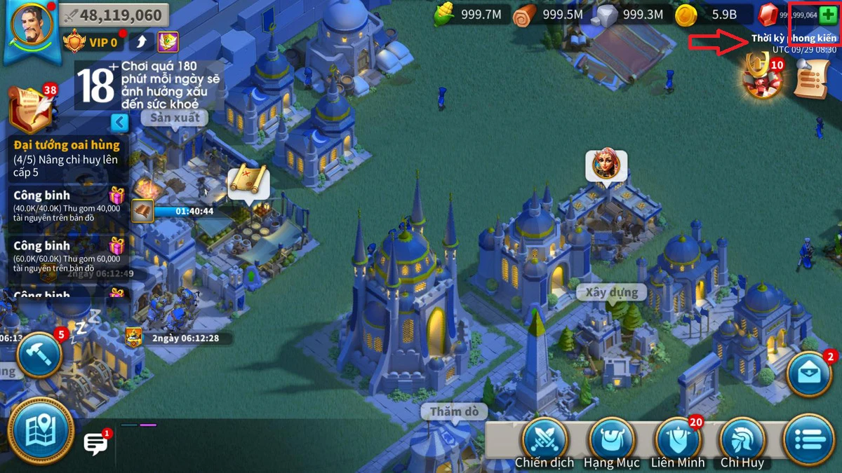 c&aacute;ch nạp Rise of Kingdom