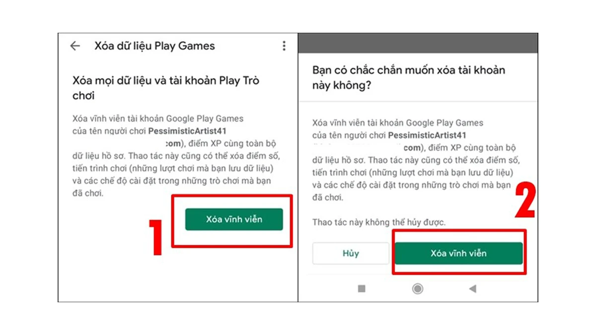 C&aacute;ch x&oacute;a t&agrave;i khoản game li&ecirc;n kết với Gmail