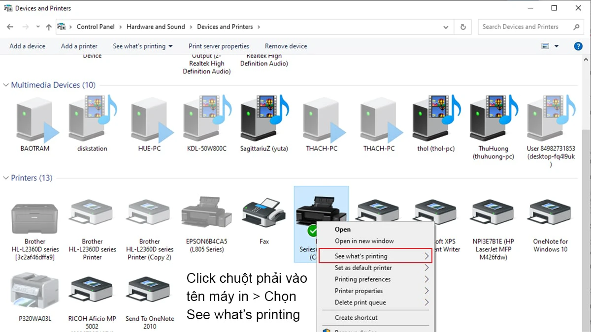 Sử dụng Control Panel