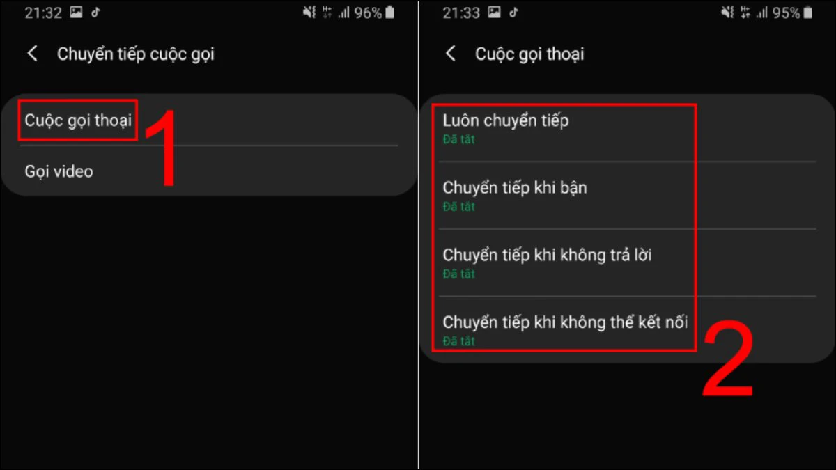 Trên điện thoại Android