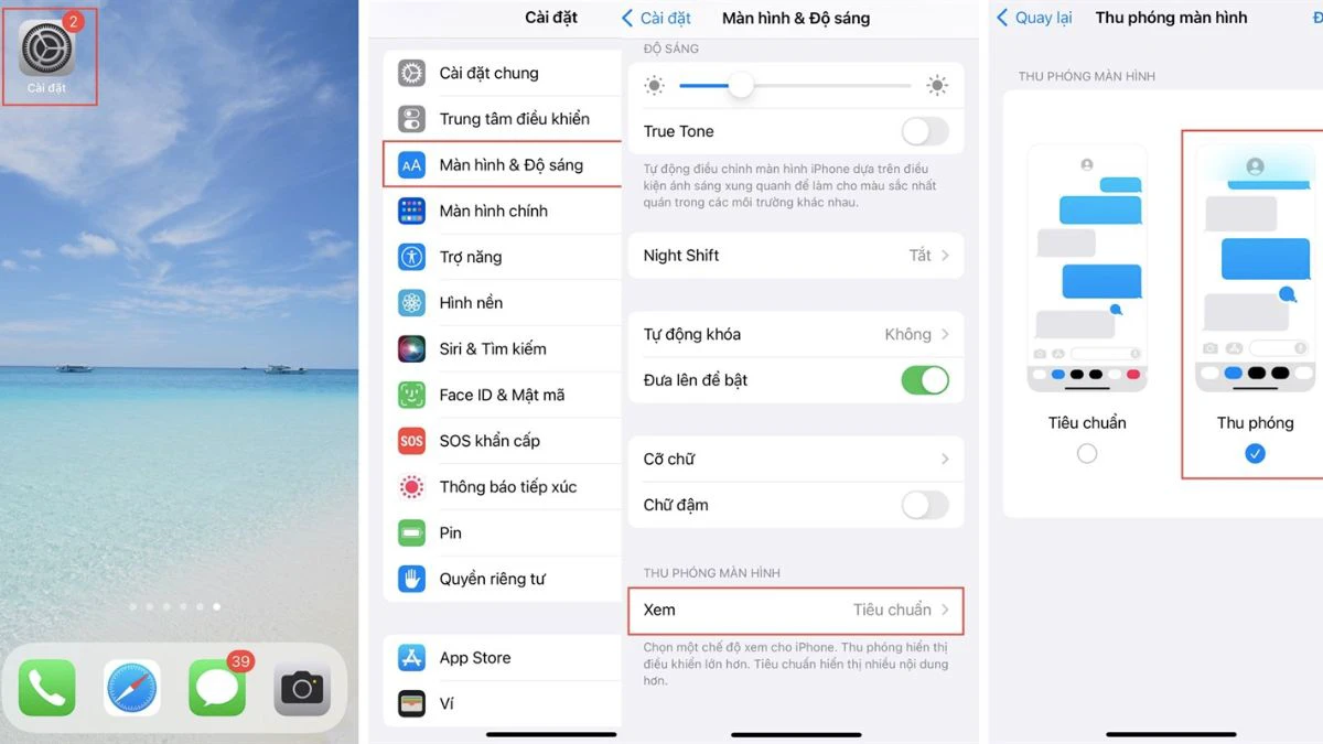 cách tăng kích thước bàn phím iPhone