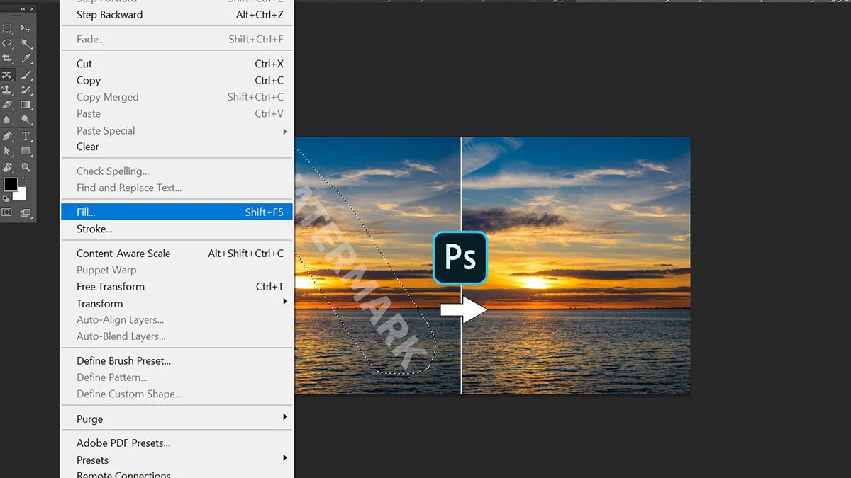 C&aacute;ch x&oacute;a Watermark tr&ecirc;n ảnh bằng phần mềm Photoshop