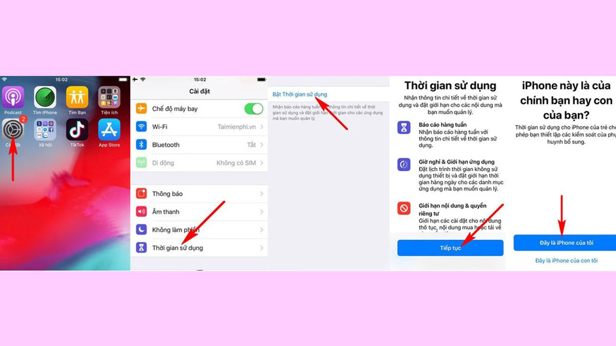 Hướng dẫn k&iacute;ch hoạt chế độ t&iacute;nh thời gian sử dụng tr&ecirc;n iPhone