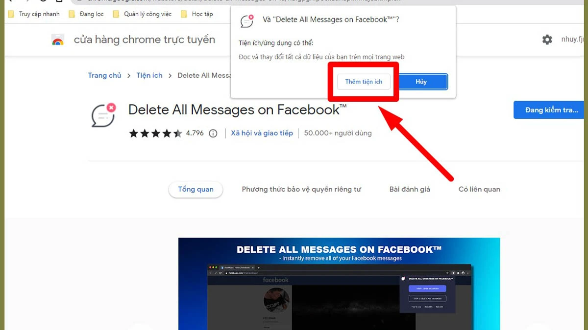 c&aacute;ch xo&aacute; nhiều tin nhắn tr&ecirc;n messenger