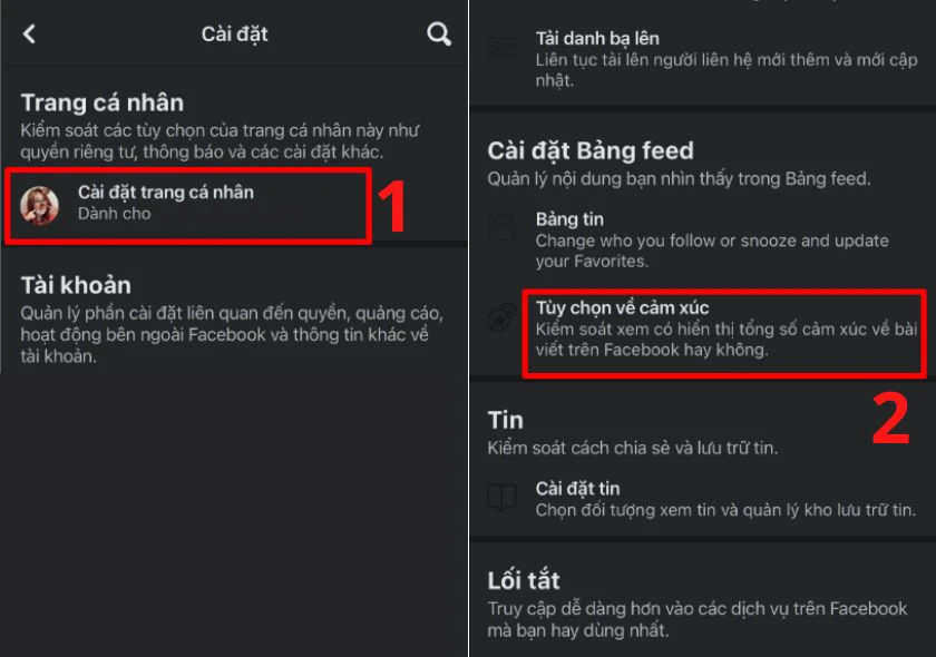 C&aacute;ch ẩn lượt th&iacute;ch tr&ecirc;n Facebook điện thoại