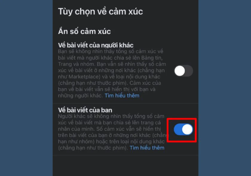 Bật ẩn số like trang Facebook điện thoại