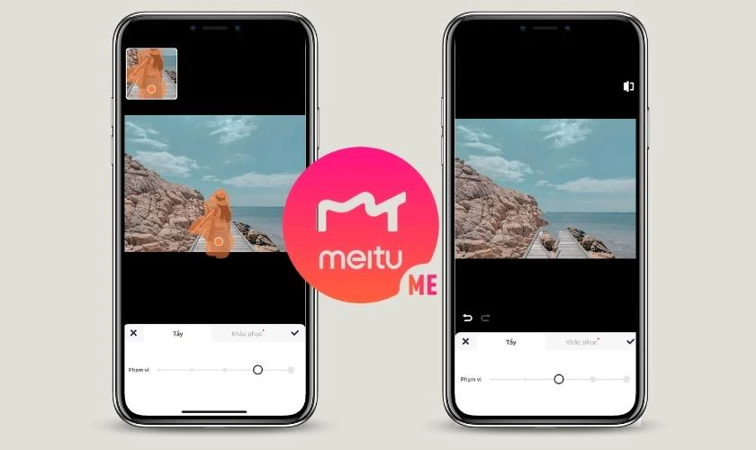 Meitu - App x&oacute;a chi tiết thừa nhanh