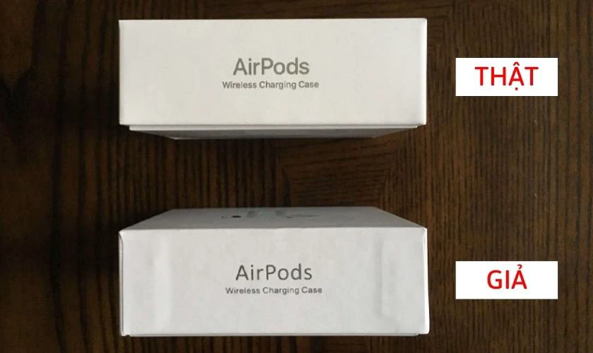 ph&acirc;n biệt airpods fake