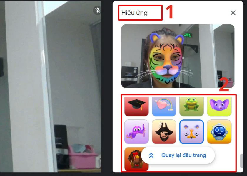 Chọn hiệu ứng filter ph&ugrave; hợp