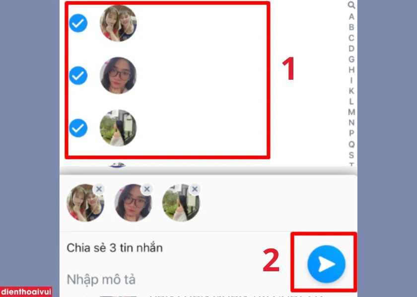 gửi tin nhắn h&agrave;ng loạt cho nhiều người