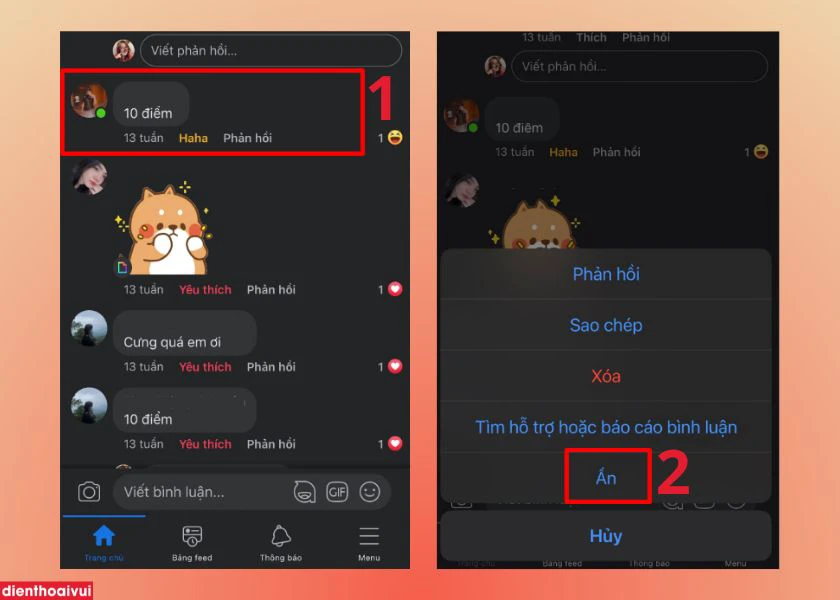 Tắt b&igrave;nh luận tr&ecirc;n trang Facebook c&aacute; nh&acirc;n