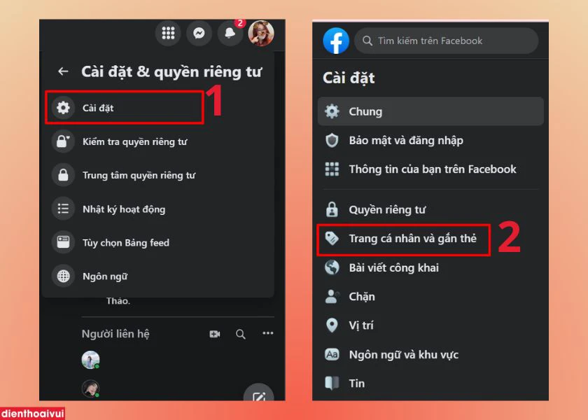V&agrave;o Trang c&aacute; nh&acirc;n v&agrave; gắn thẻ