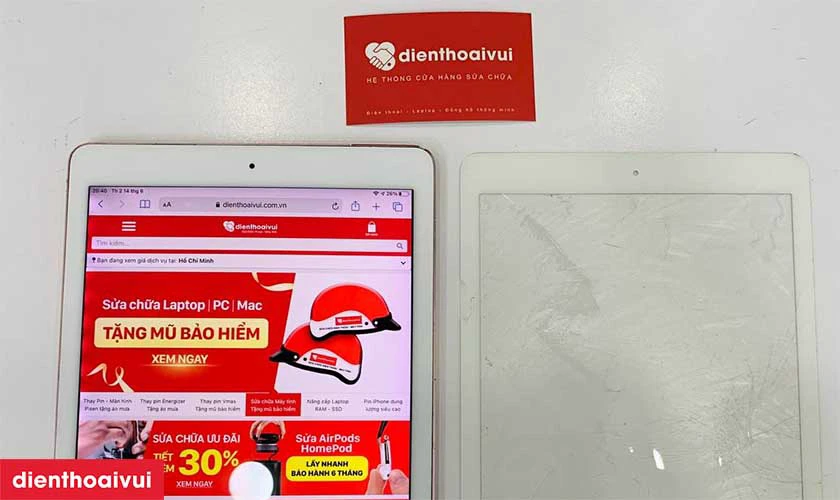 Thay k&iacute;nh cảm ứng iPad tại Điện Thoại Vui